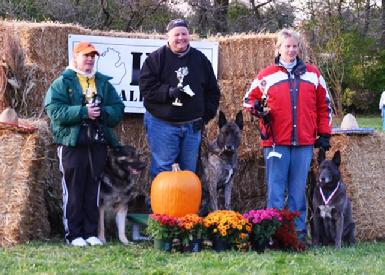 � and taking FIRST PLACE in the Advanced Division of the Michigan K-9 Challenge Protection Dog Tournament the following week!  (With another bred by dog, Dutch Shepherd �Becker�.)