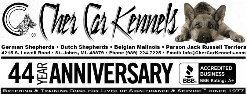 Cher Car Kennels - Breeding & Training Dogs for Lives of Significance & Service™ since 1977 (Our Dogs Do Stuff®)